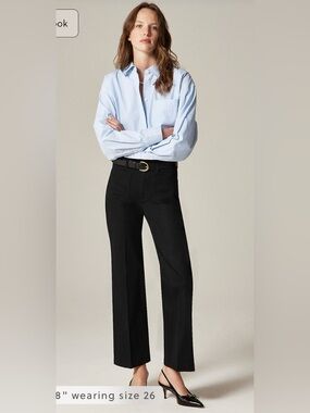 J.Crew Petite Charley kickout crop pant in chino in black